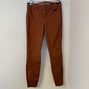 R Jeans “The Sculpting” Rust Skinny Jeans – Size 29 Warm Amber Hue + Stretch Fit